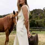 Kelsey Cowl Neck Maxi Dress - Zandra Stone