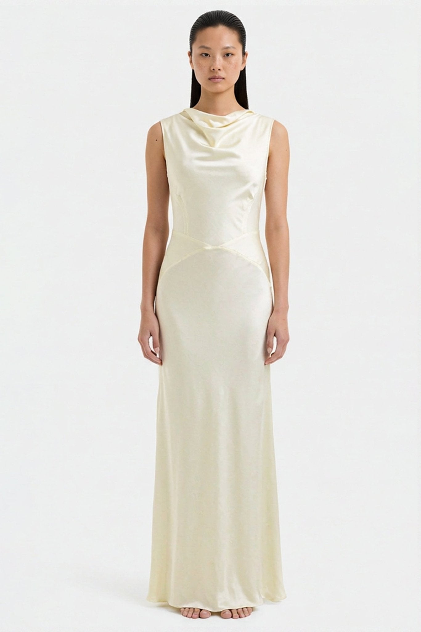 Kelsey Cowl Neck Maxi Dress - Zandra Stone