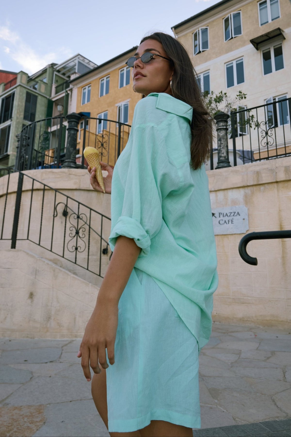 Lane Bermuda Short - Mint - Zandra Stone