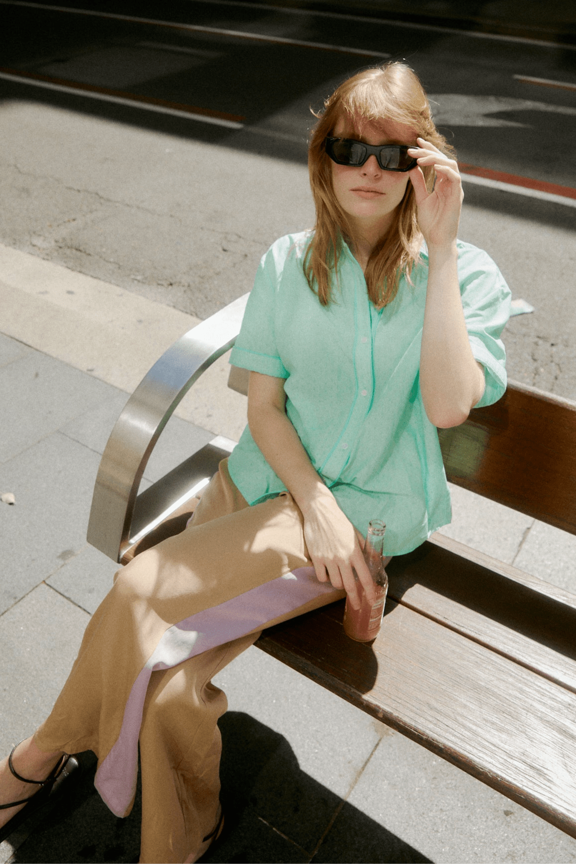 Lavender Side Stripe Pant - Zandra Stone