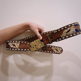 Leather Belt with belt buckle - Zandra Stone