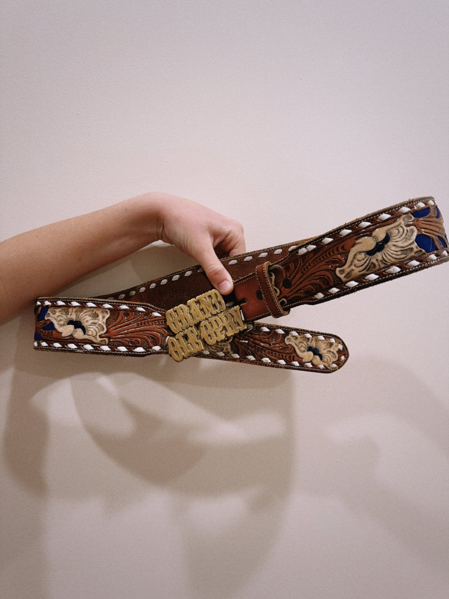 Leather Belt with belt buckle - Zandra Stone