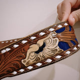 Leather Belt with belt buckle - Zandra Stone