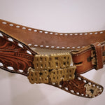 Leather Belt with belt buckle - Zandra Stone