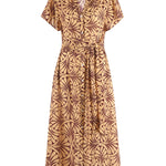 Lindsay Maxi Dress with Belt - Zandra Stone
