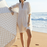 Lulu Cotton Broderie Dress - Zandra Stone