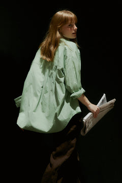 Milla Long Sleeve Button Down Shirt - Mint - Zandra Stone