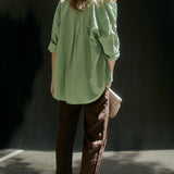 Milla Long Sleeve Button Down Shirt - Mint - Zandra Stone