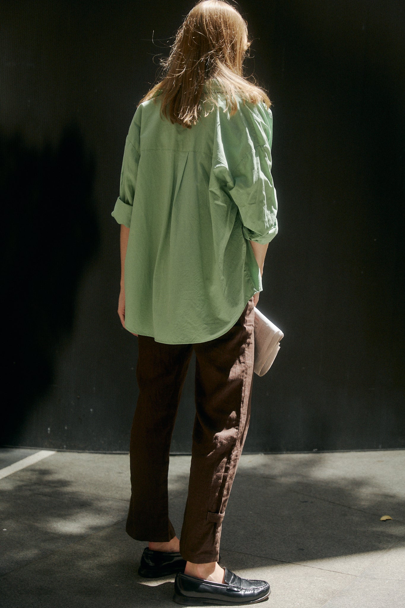 Milla Long Sleeve Button Down Shirt - Mint - Zandra Stone