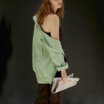 Milla Long Sleeve Button Down Shirt - Mint - Zandra Stone