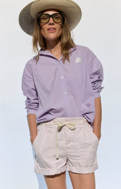 Milla Long Sleeve Button Down Shirt - Purple - Zandra Stone