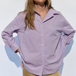 Milla Long Sleeve Button Down Shirt - Purple - Zandra Stone