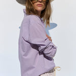 Milla Long Sleeve Button Down Shirt - Purple - Zandra Stone