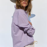 Milla Long Sleeve Button Down Shirt - Purple - Zandra Stone