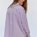 Milla Long Sleeve Button Down Shirt - Purple - Zandra Stone