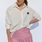 Milla Long Sleeve Button Down Shirt - White - Zandra Stone