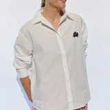 Milla Long Sleeve Button Down Shirt - White - Zandra Stone
