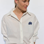 Milla Long Sleeve Button Down Shirt - White - Zandra Stone