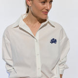 Milla Long Sleeve Button Down Shirt - White - Zandra Stone