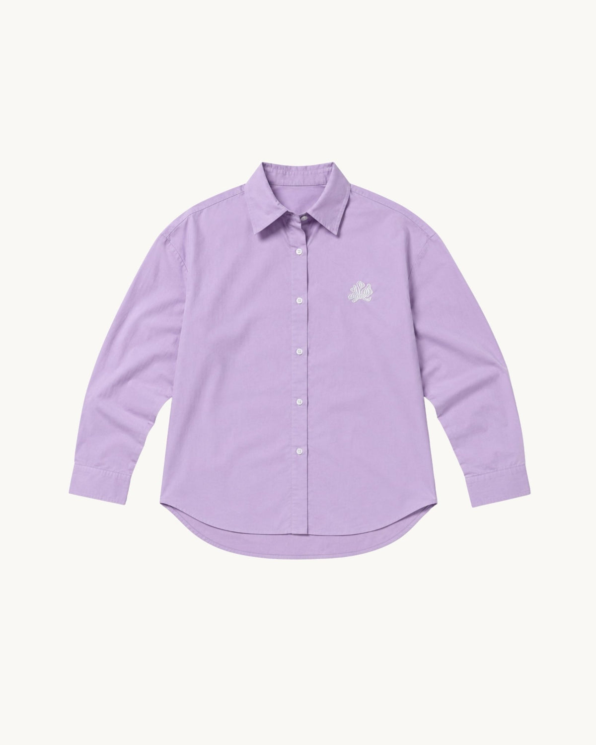 Milla Long Sleeve Purple Cotton Button Down Shirt - Zandra Stone