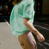 Mint Cotton Short Sleeve Button Down Shirt - Zandra Stone