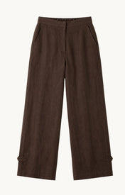 Mocha Linen Trouser - Zandra Stone