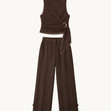 Mocha Linen Trouser - Zandra Stone