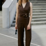 Mocha Linen Trouser - Zandra Stone