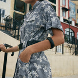 Monty Belted Dress - Black/White Gingham - Zandra Stone
