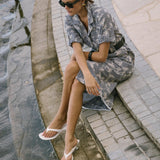 Monty Belted Dress - Black/White Gingham - Zandra Stone
