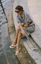Monty Belted Dress - Black/White Gingham - Zandra Stone