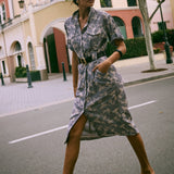 Monty Belted Dress - Black/White Gingham - Zandra Stone