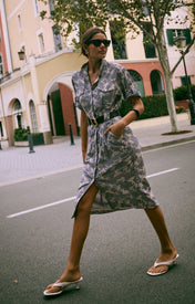 Monty Belted Dress - Black/White Gingham - Zandra Stone