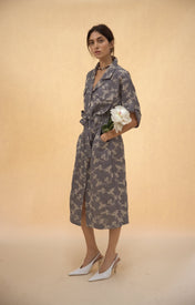 Monty Belted Dress - Black/White Gingham - Zandra Stone