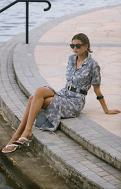 Monty Belted Dress - Black/White Gingham - Zandra Stone
