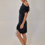 Otto Ruching Dress in Midnight Navy - Zandra Stone