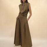 Palazzo Pant - Olive - Zandra Stone
