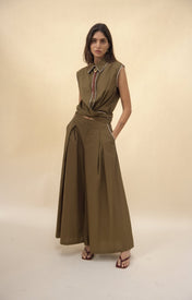 Palazzo Pant - Olive - Zandra Stone