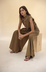 Palazzo Pant - Olive - Zandra Stone