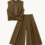 Palazzo Pant - Olive - Zandra Stone
