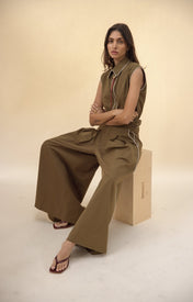 Palazzo Pant - Olive - Zandra Stone
