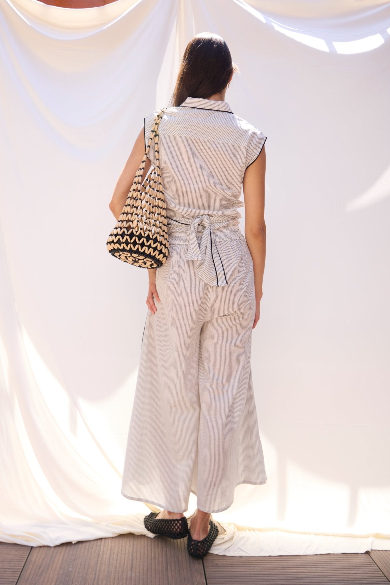 Palazzo Pant - Stripe - Zandra Stone