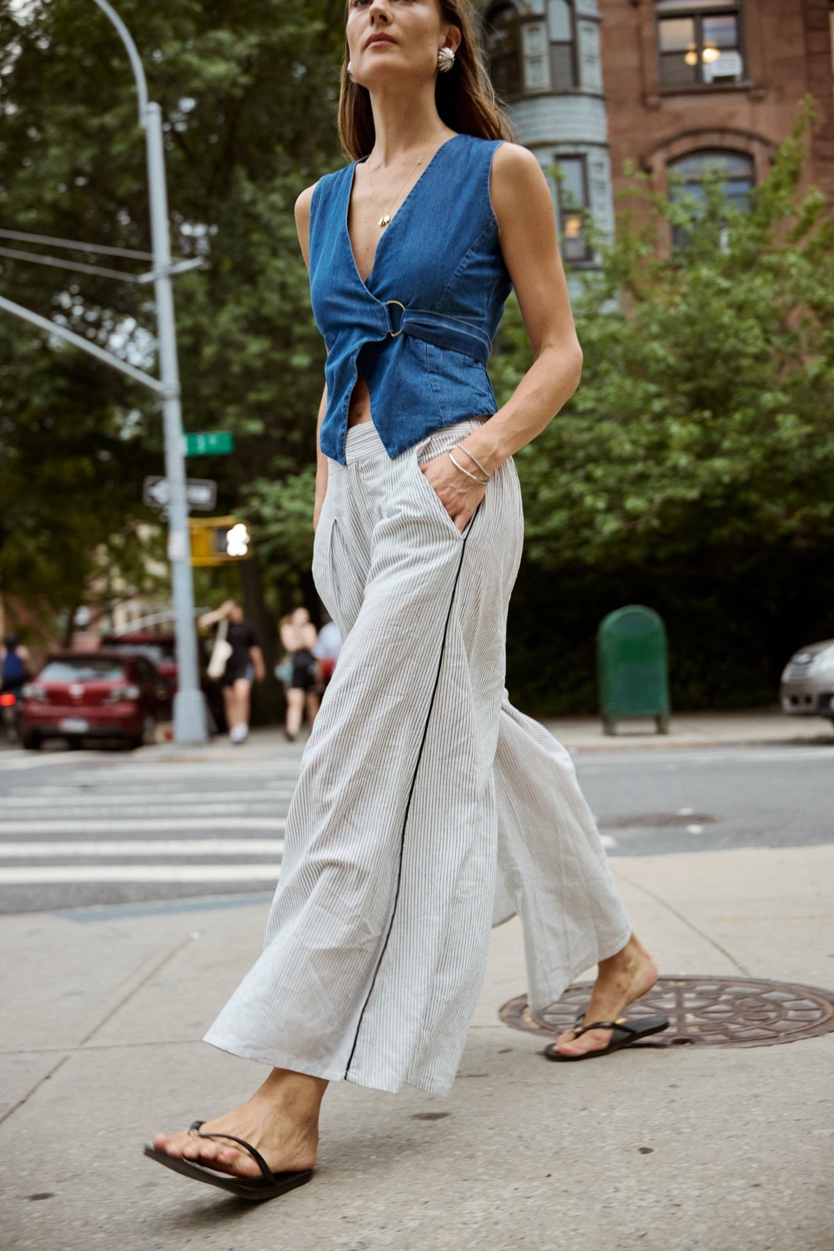 Palazzo Pant - Stripe - Zandra Stone
