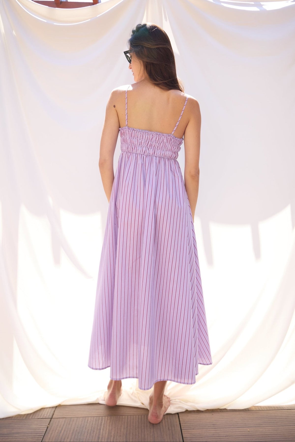 Petra Ruched Maxi Dress - Zandra Stone