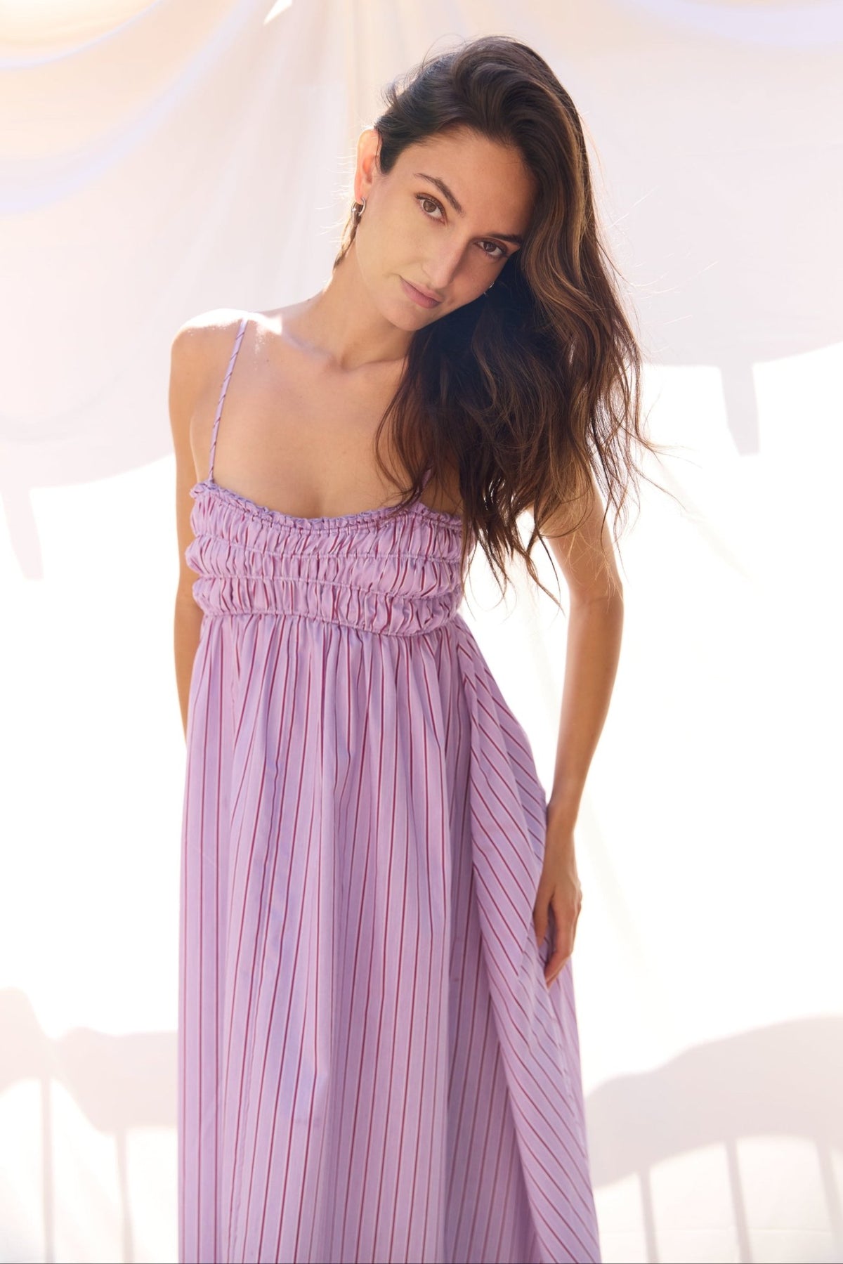 Petra Ruched Maxi Dress - Zandra Stone