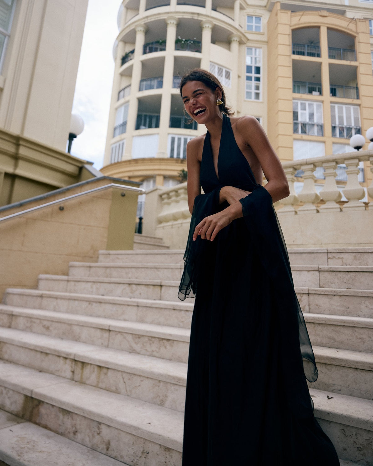 Puna Halter Dress - Midnight - Zandra Stone