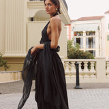 Puna Halter Dress - Midnight - Zandra Stone