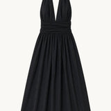 Puna Halter Dress - Midnight Black - Zandra Stone