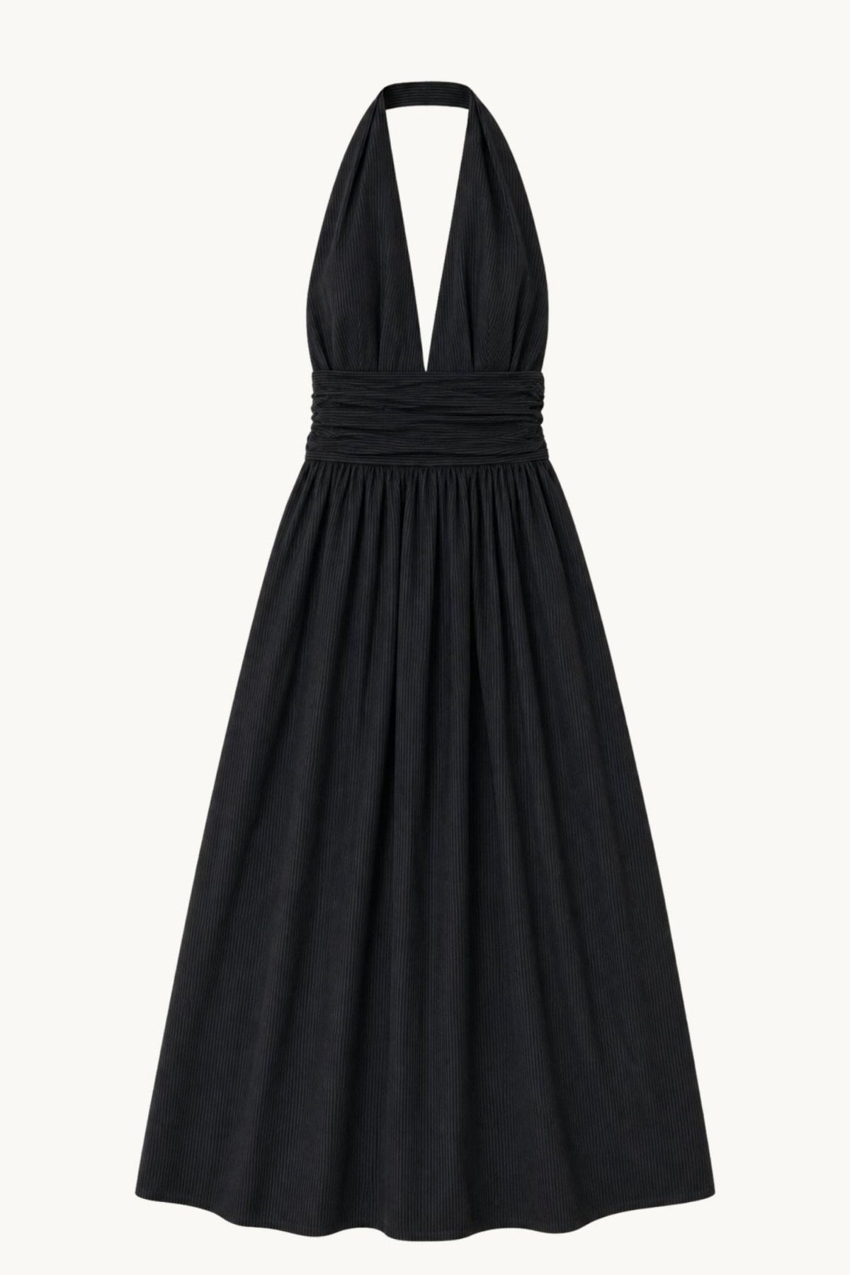 Puna Halter Dress - Midnight Black - Zandra Stone