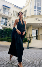 Puna Halter Dress - Midnight Black - Zandra Stone